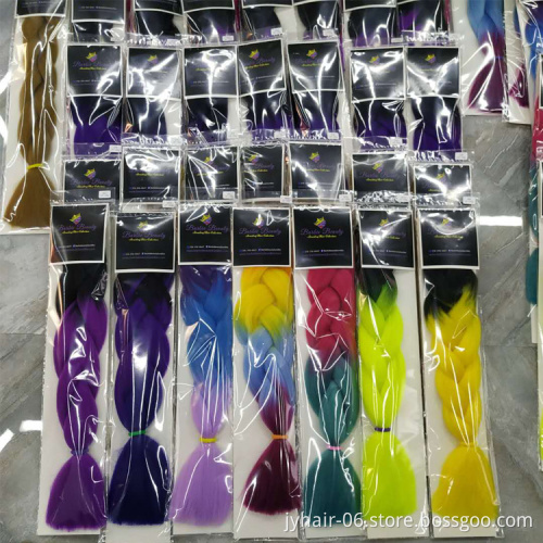 Wholesale expression braiding hair synthetic hair jumbo crochet braids x pression ultra x pression braid hair